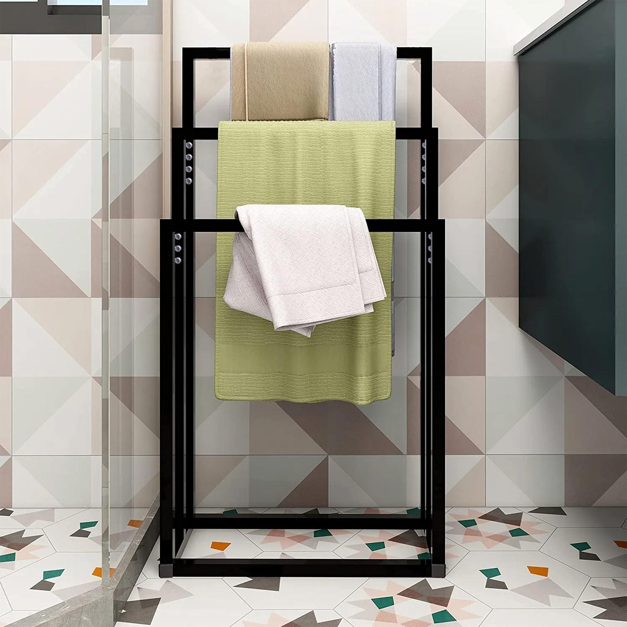 Suport prosoape Rea, negru mat