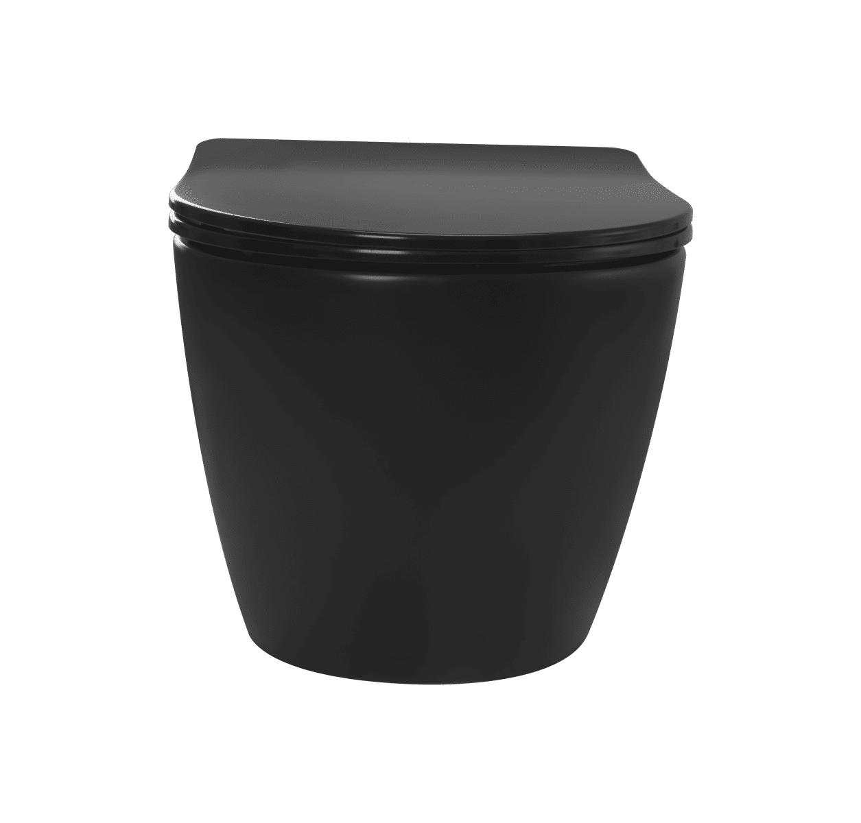 Vas wc suspendat Minerva-MB, rimeless, cu capac inclus quick release, negru mat