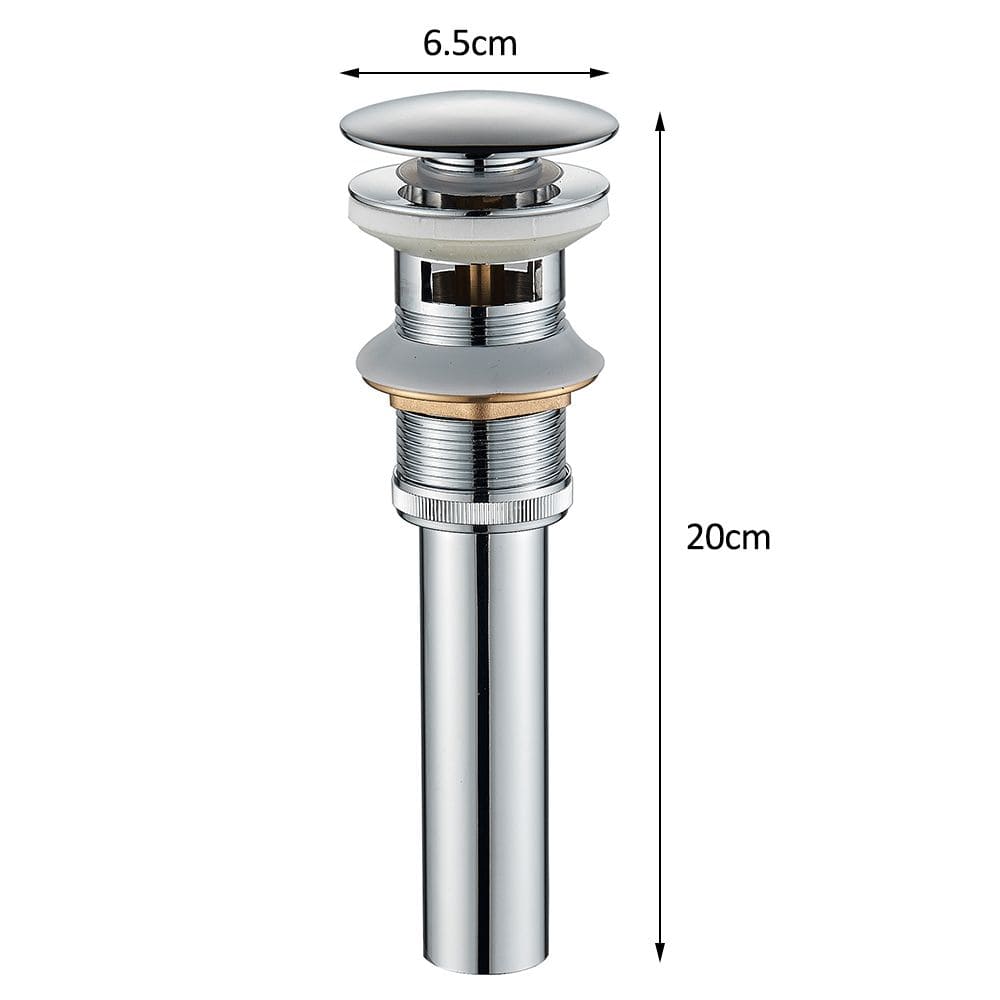 Ventil scurgere pentru lavoar cu preaplin, argintiu cromat, cod 1543