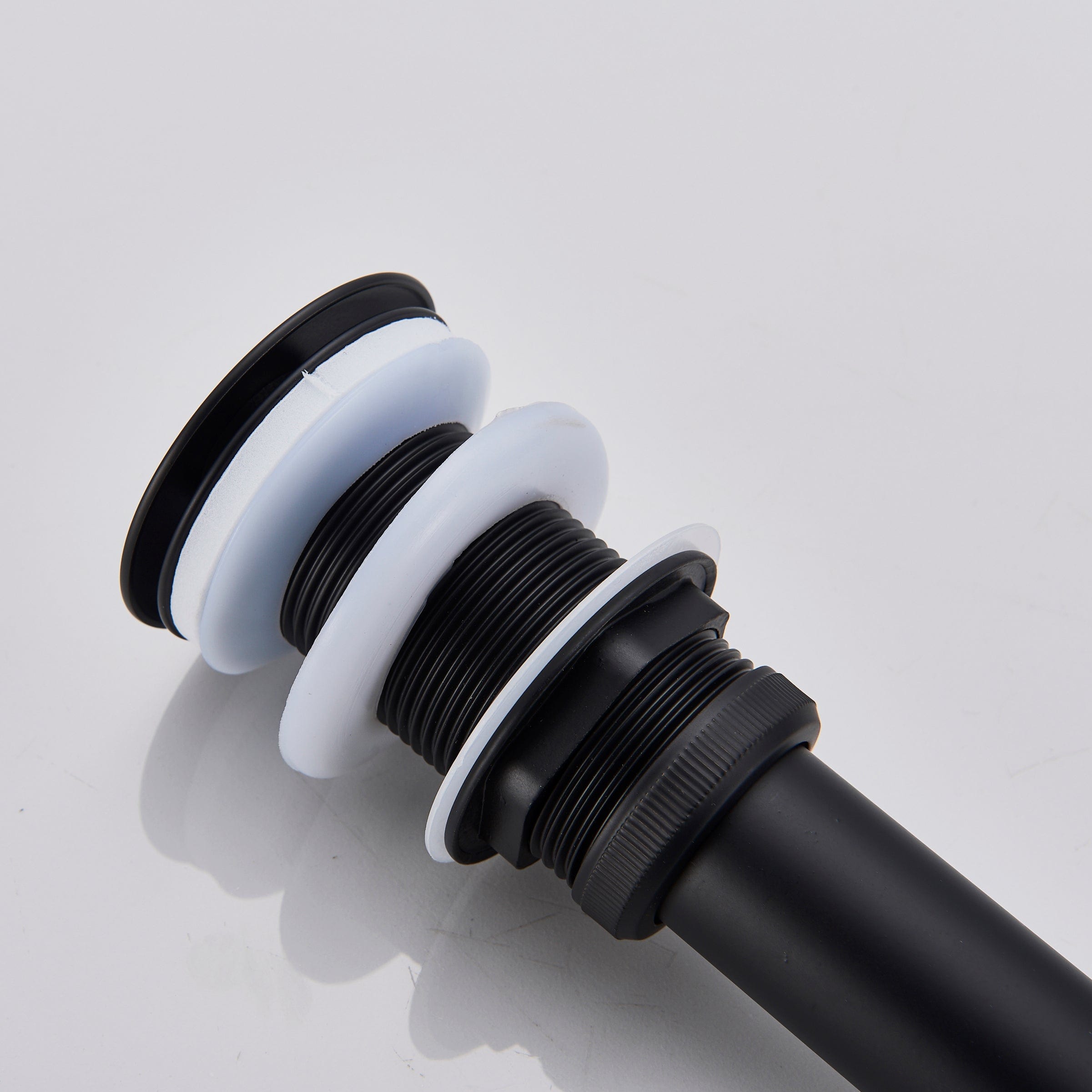 Ventil scurgere pentru lavoar cu preaplin, negru din alama solida, cod 1287