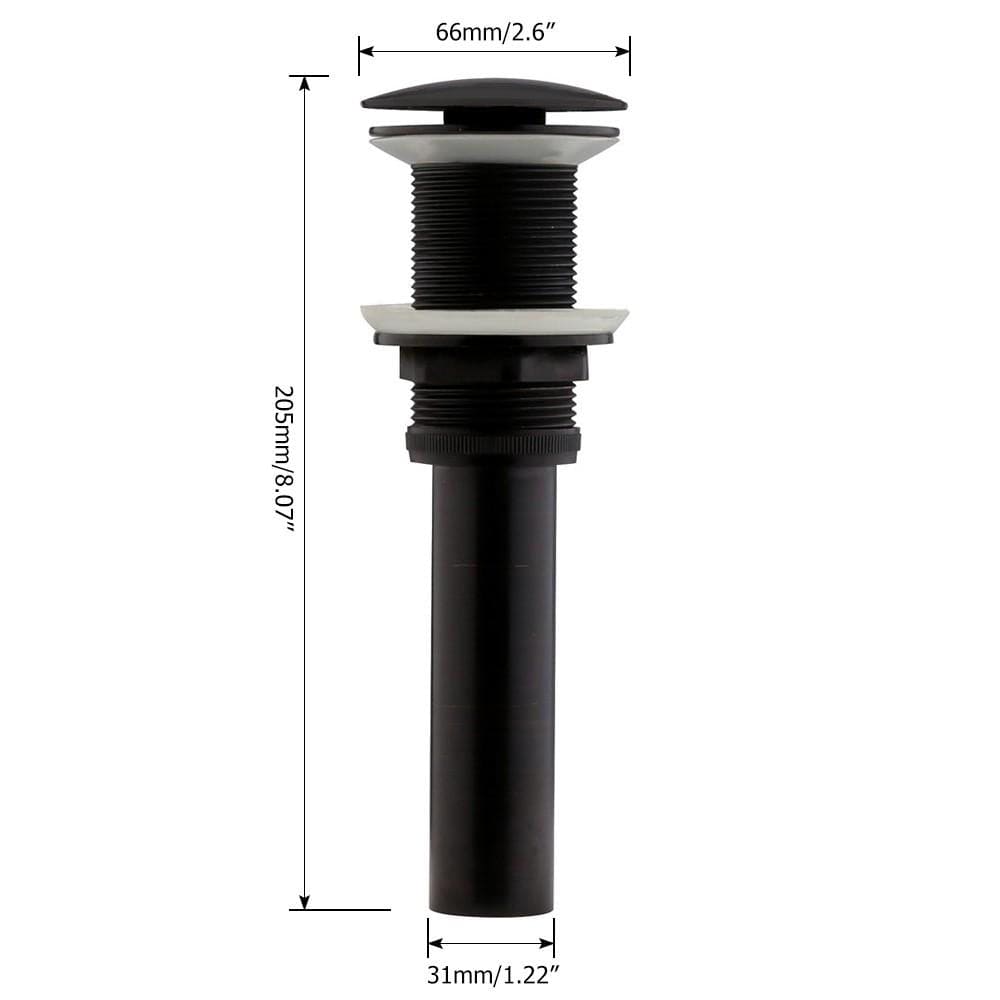Ventil scurgere pentru lavoar cu preaplin, negru din alama solida, cod 1287