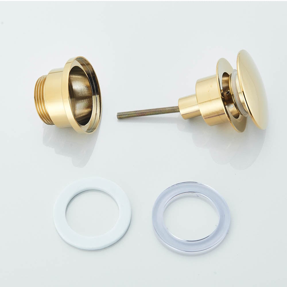 Ventil universal pentru lavoar cu click-clack, auriu lucios