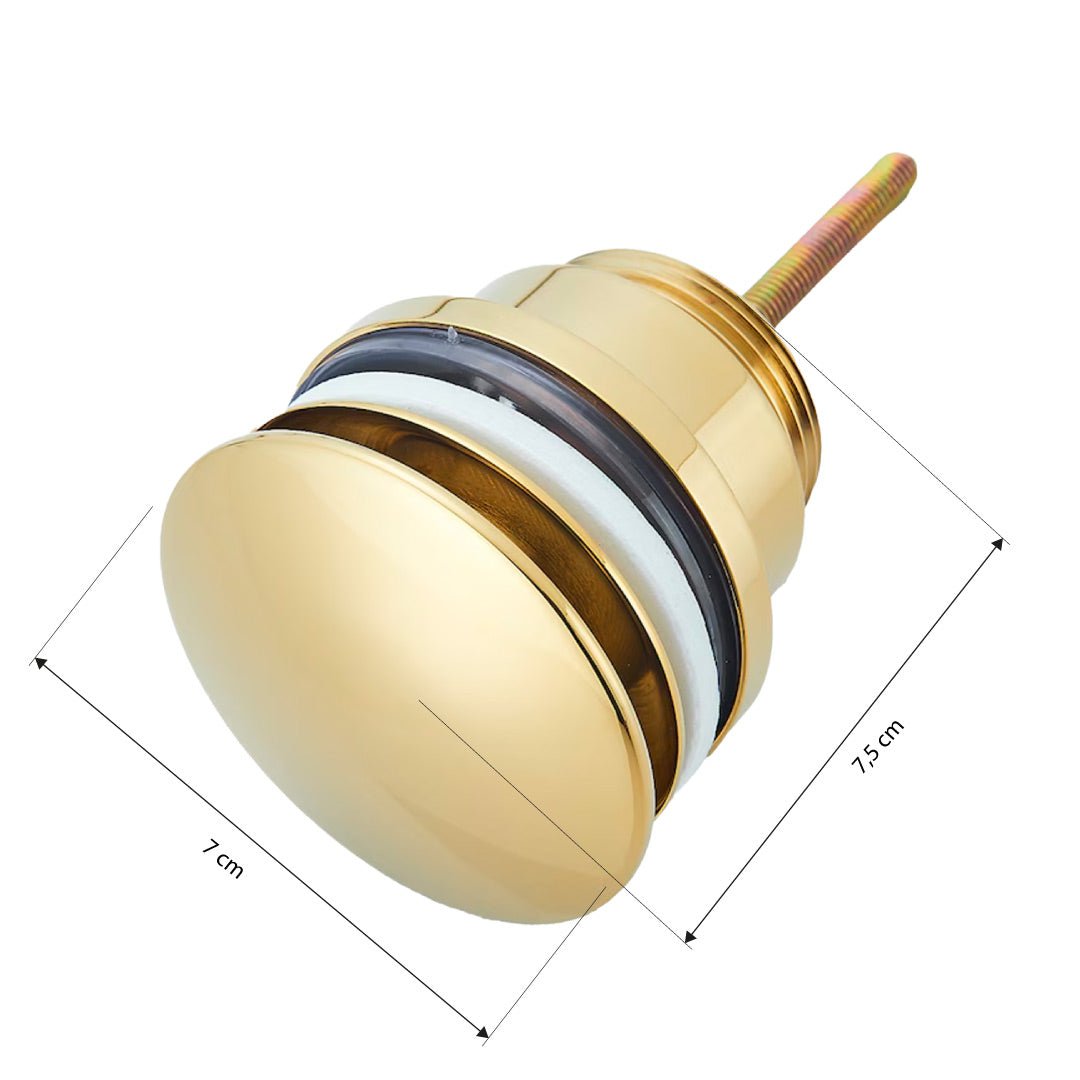 Ventil universal pentru lavoar cu click-clack, auriu lucios, cod 1187