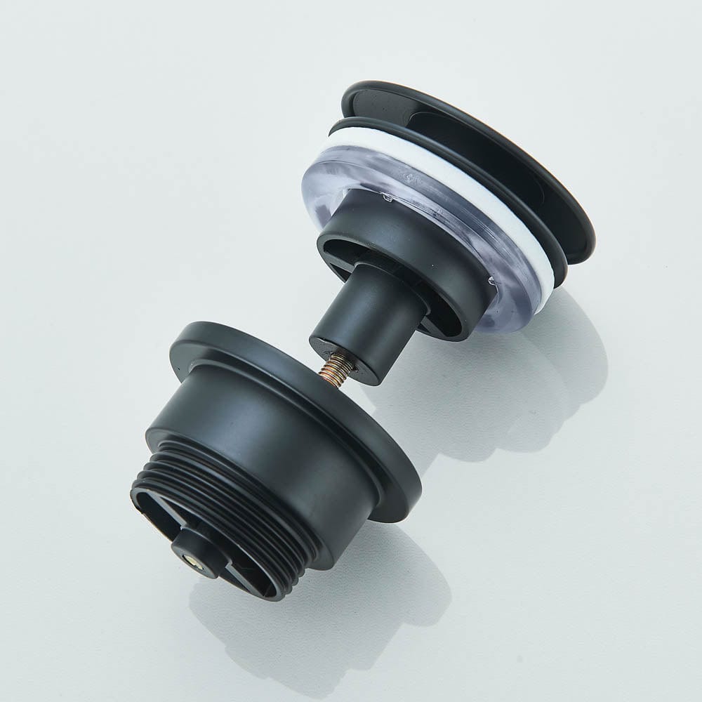 Ventil universal pentru lavoar cu click-clack, negru mat