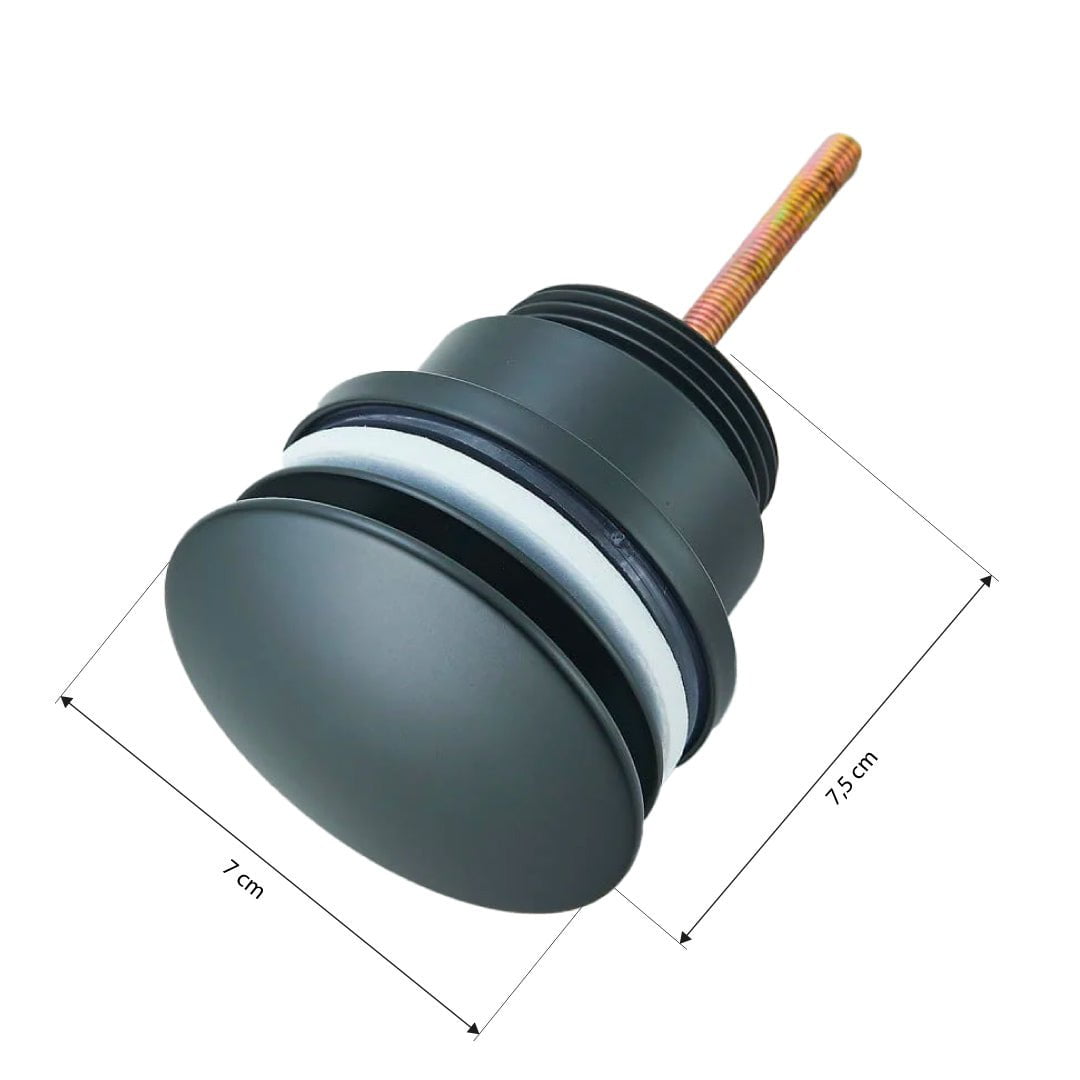 Ventil universal pentru lavoar cu click-clack, negru mat, cod 1185