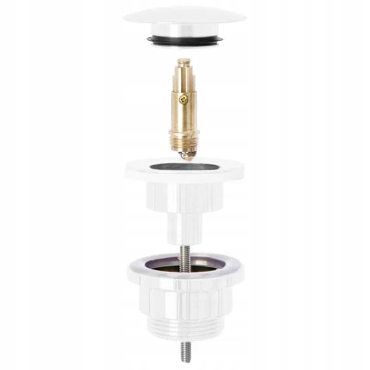 Ventil universal pentru lavoar Rea cu click-clack alb