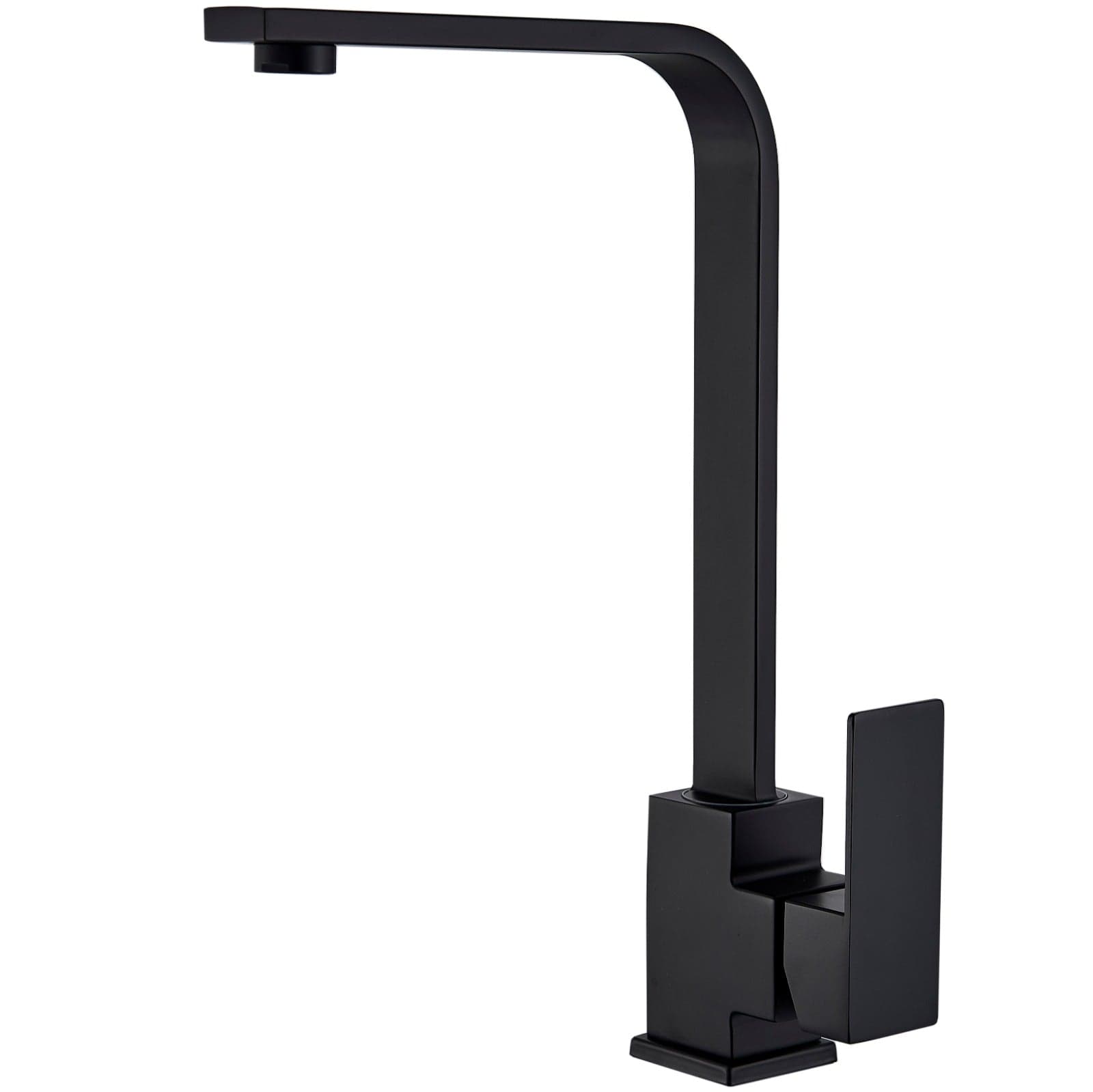 Baterie bucatarie cu cadru patrat si monocomanda, negru mat, cod 1301