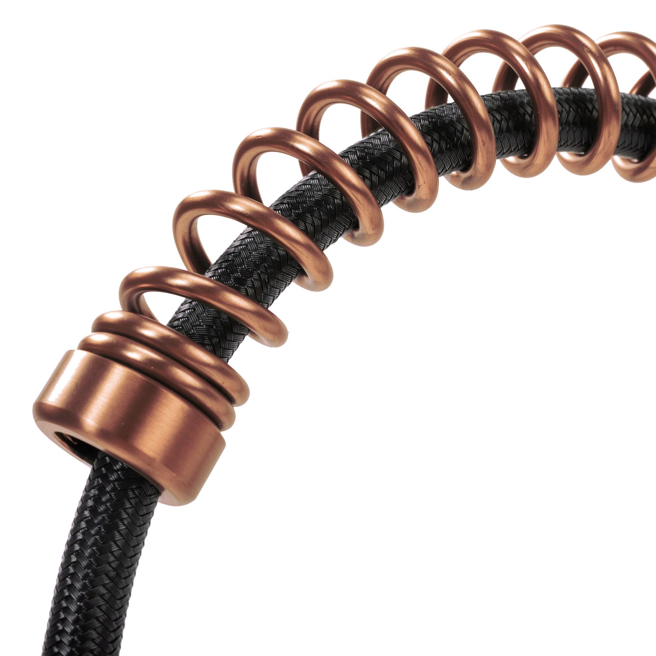 Baterie bucatarie Rea Colin, cu dus flexibil, 2 functii de curgere, cupru periat