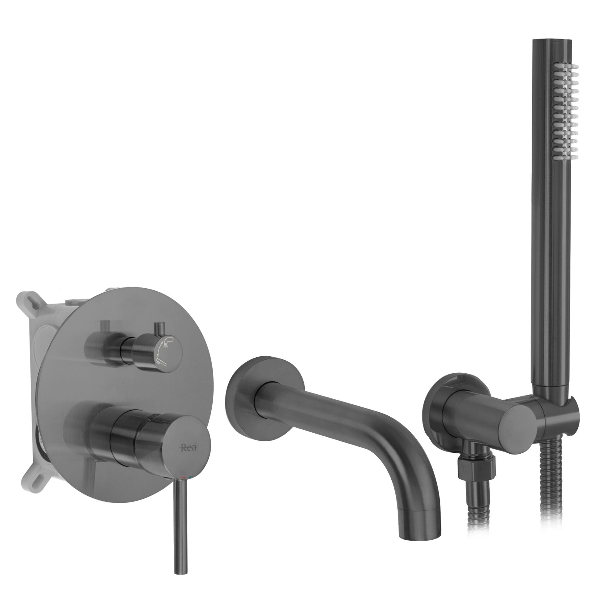 Baterie cada incastrata Rea Lungo + box, gri titan