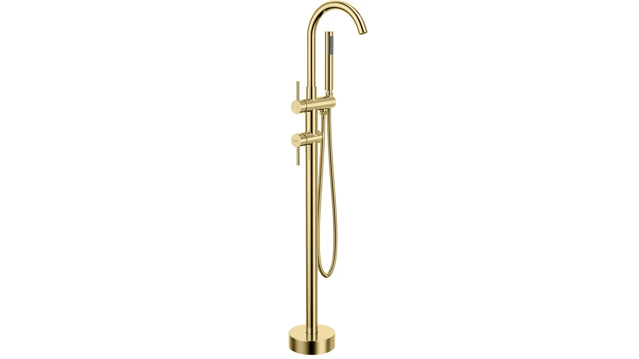 Baterie de cada freestanding Rea Lungo Ortis, auriu lucios