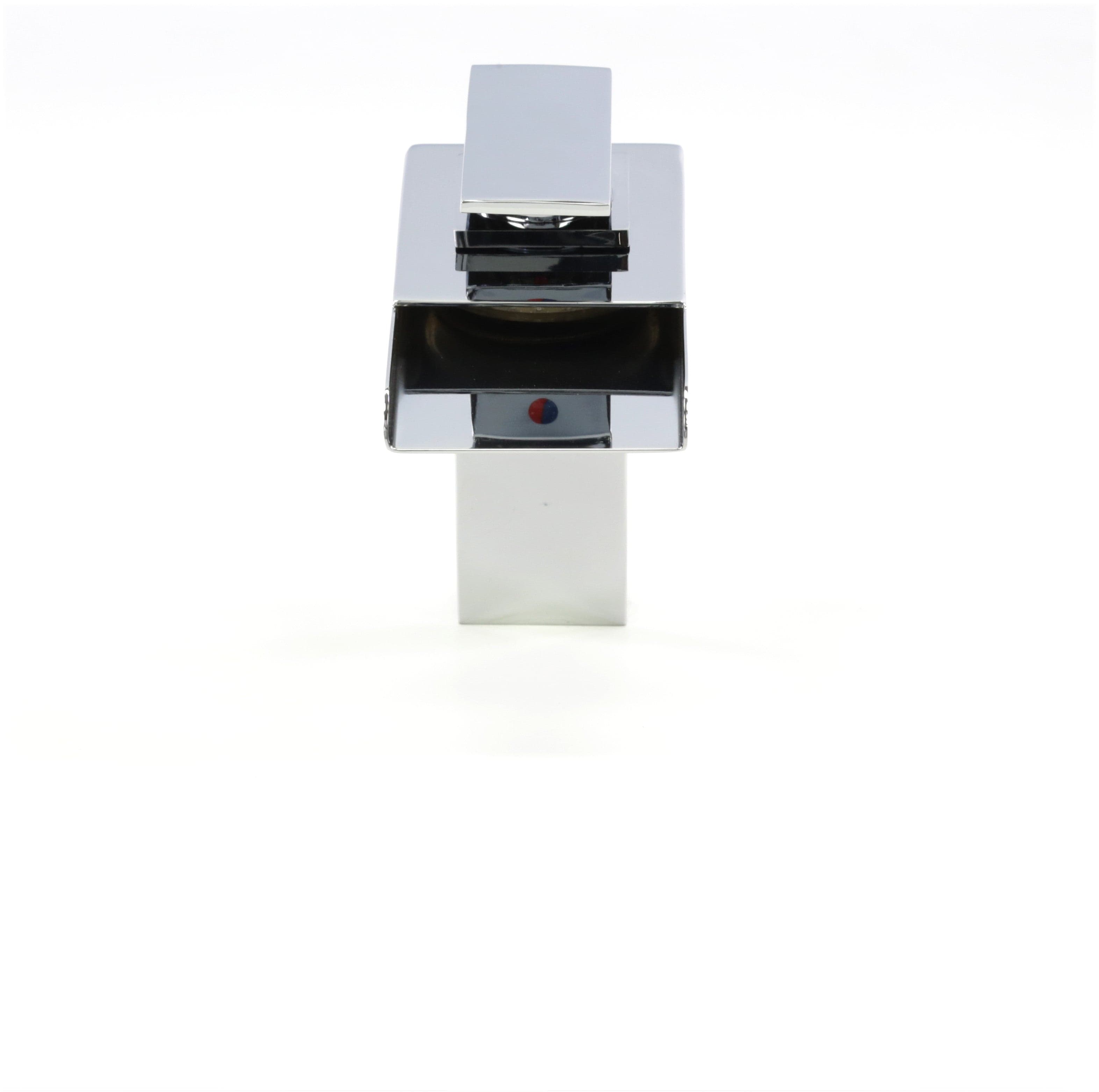 Baterie lavoar cu LED, tip cascada, argintiu cromat, cod 1296