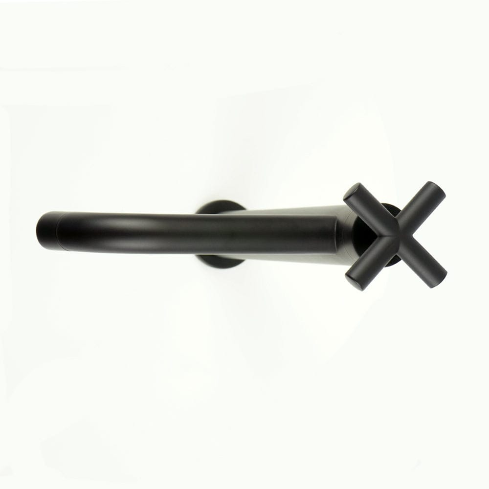 Baterie lavoar cu o singura intrare, din alama, cu montare pe chiuveta, negru mat, cod: XA-S05H