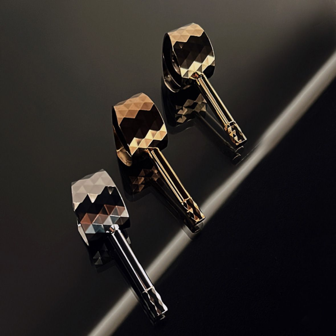 Baterie lavoar incastrata Rea Lungo Diamond + box, argintiu lucios