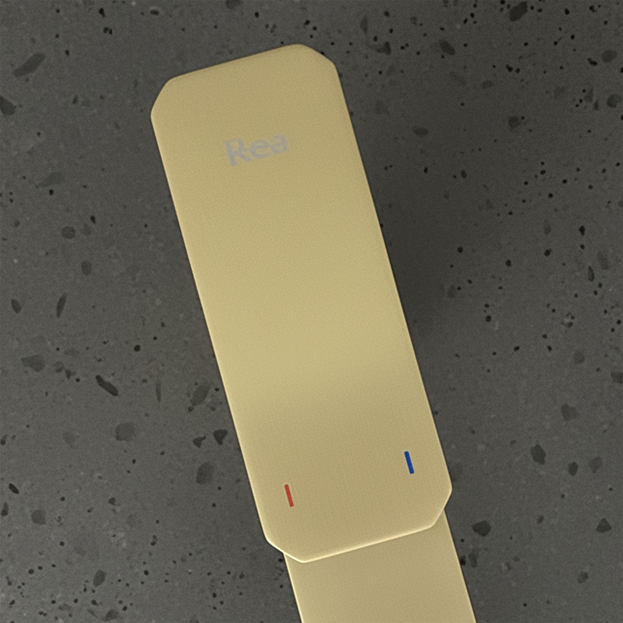 Baterie  lavoar, monocomanda, auriu lucios, Rea