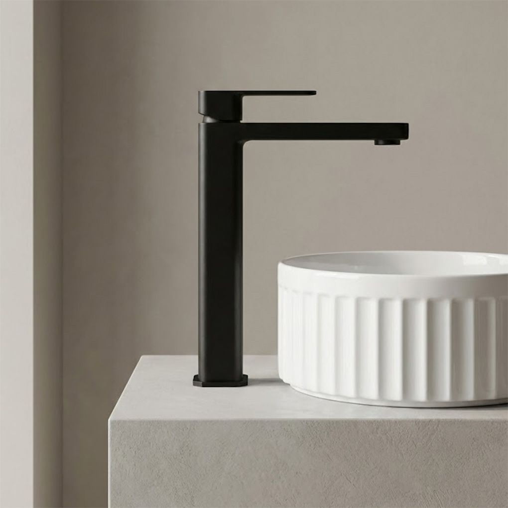 Baterie lavoar, negru mat, Rea
