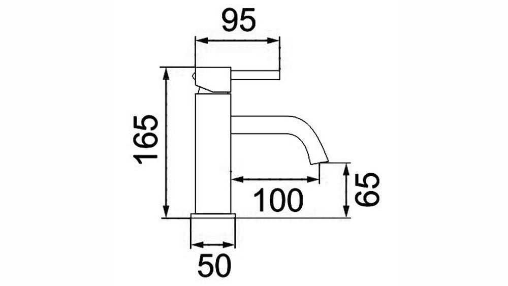 Baterie lavoar Rea Calani Nexos, negru mat