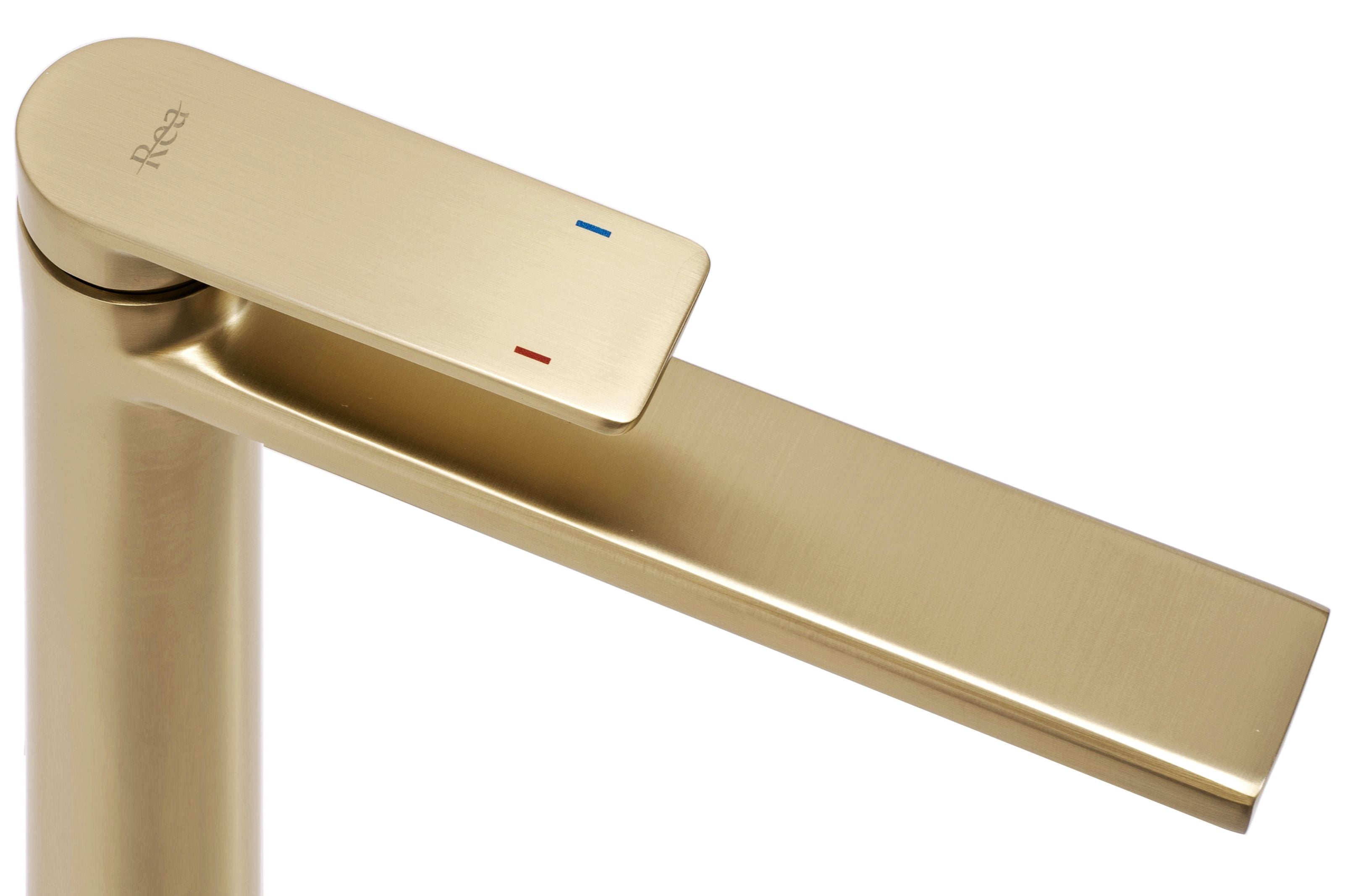Baterie lavoar Rea Verso High, auriu mat