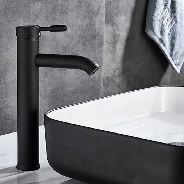 Baterie pentru lavoar Rea Graf High, negru mat