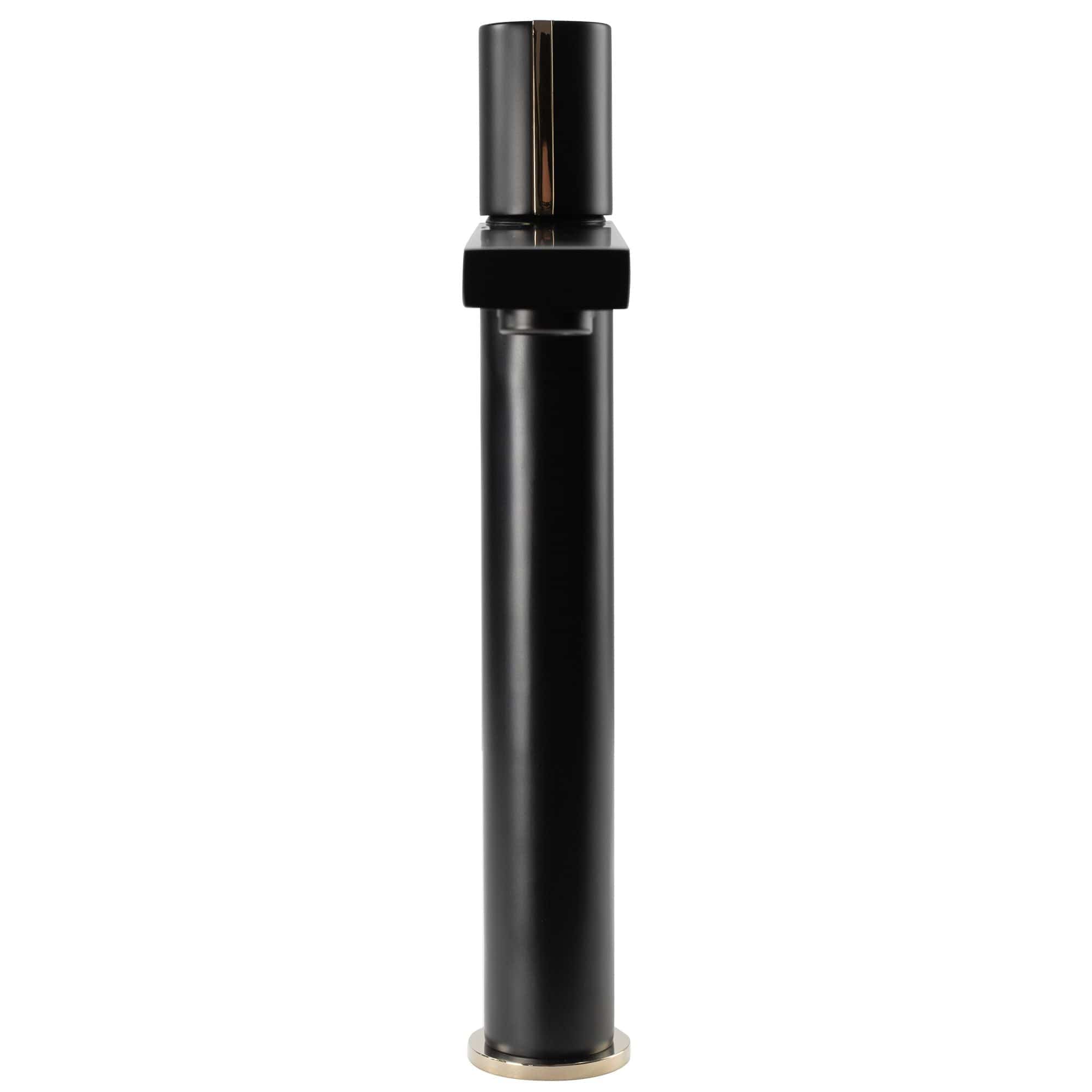 Baterie pentru lavoar Rea High, negru mat cu auriu