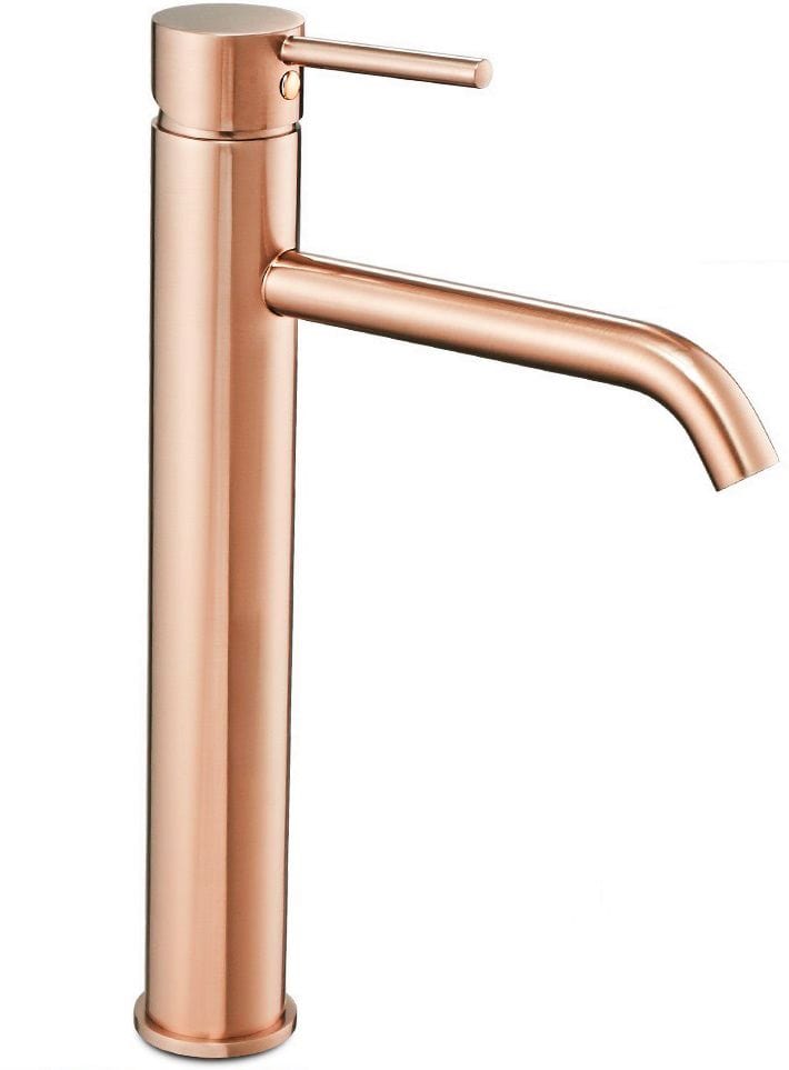 Baterie pentru lavoar Rea Lungo High, auriu rose