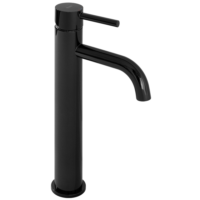 Baterie pentru lavoar Rea Lungo High, negru lucios