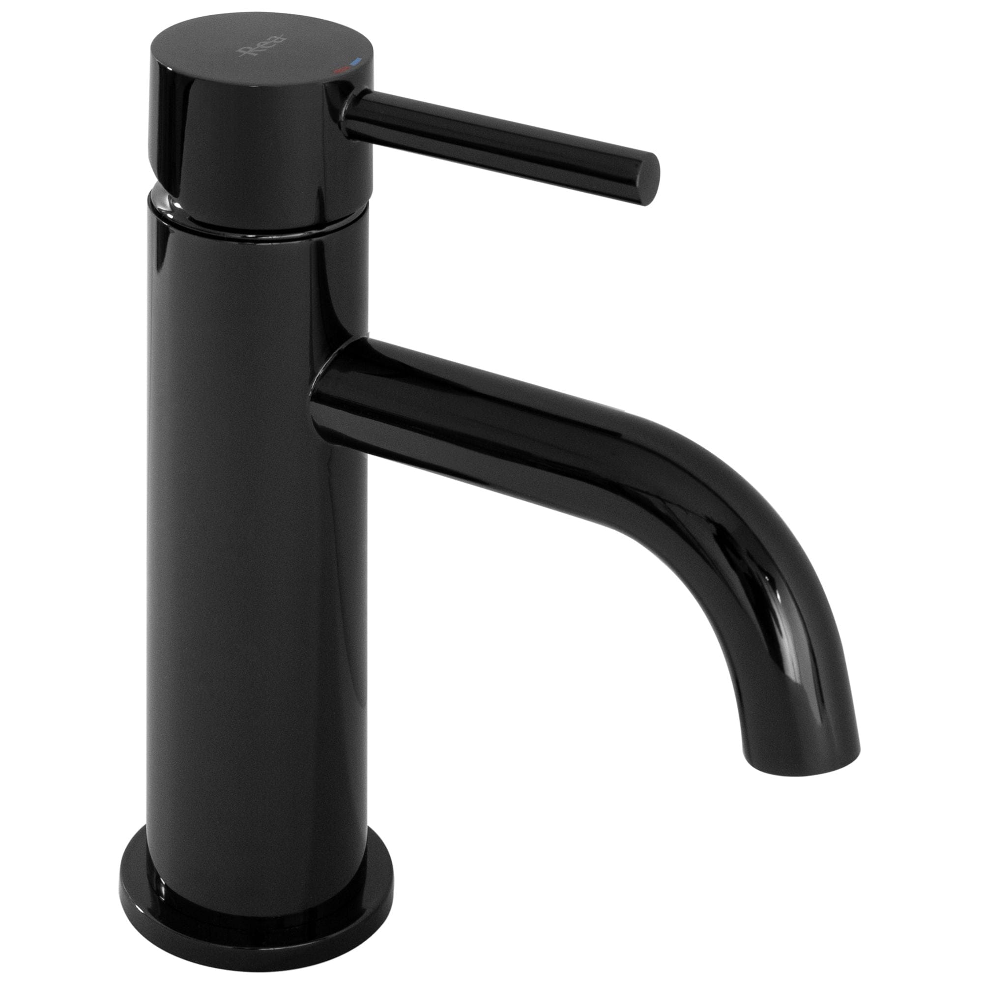 Baterie pentru lavoar Rea Lungo Low, negru lucios