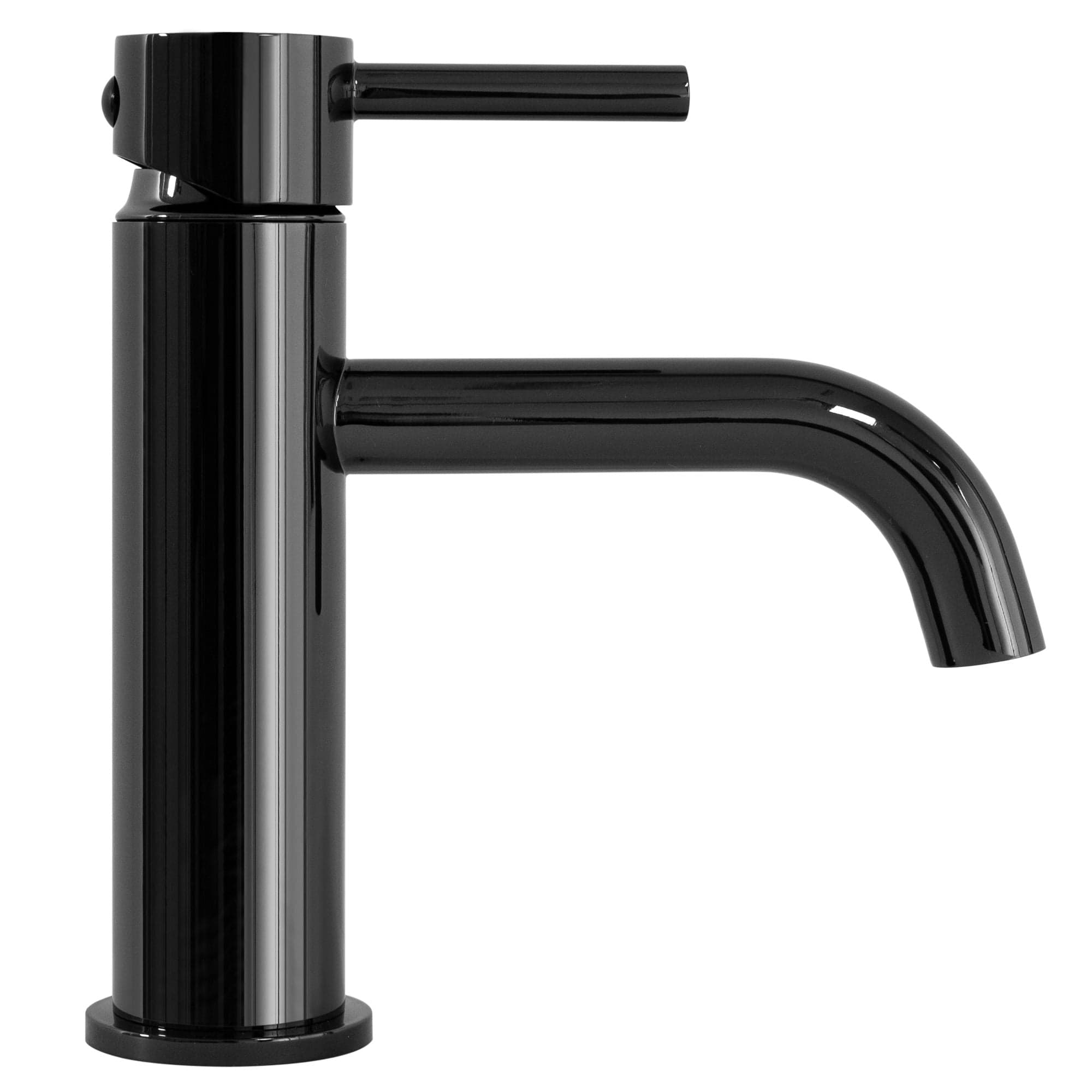 Baterie pentru lavoar Rea Lungo Low, negru lucios