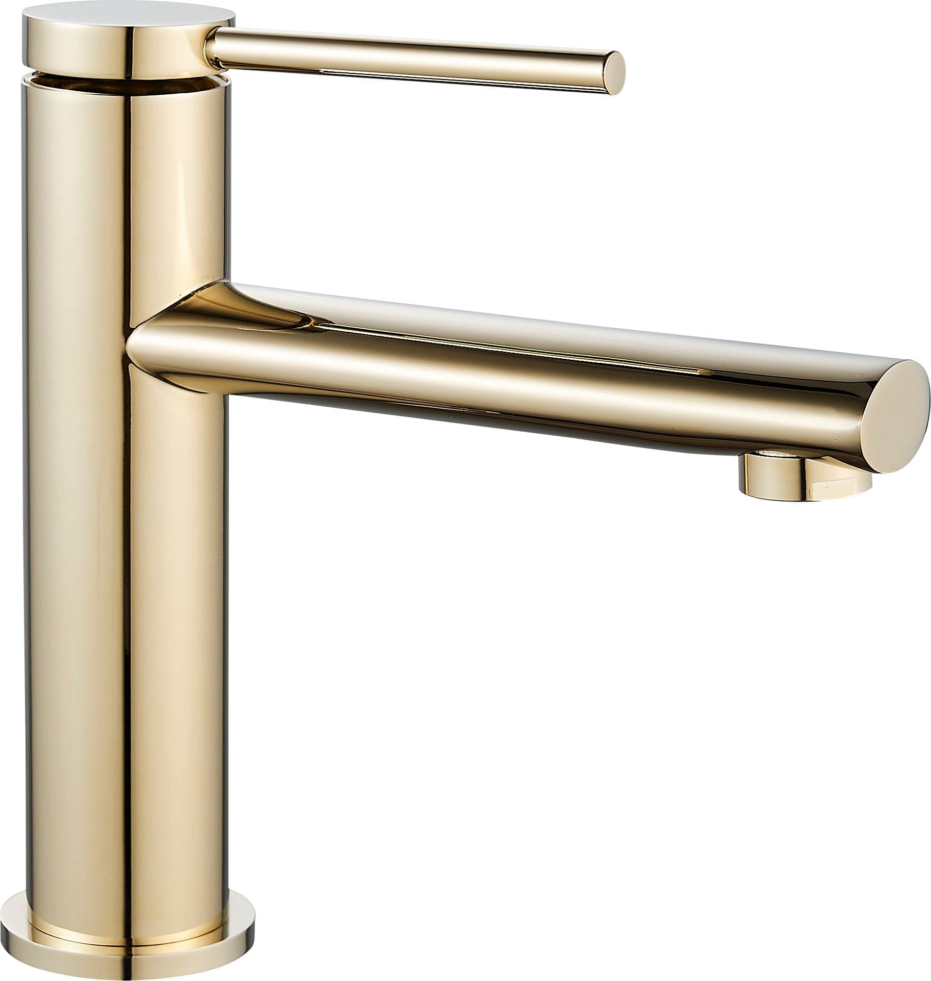 Baterie pentru lavoar Rea Oval Low, auriu lucios