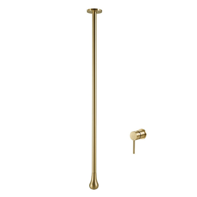 Baterie pentru lavoar Selya, suspendata, auriu, 170 cm, din alama sanitara si otel inoxidabil, Elysium