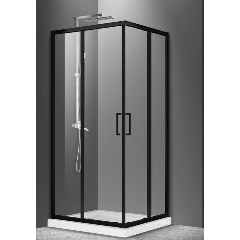 Cabină de duș Hector N, Mediterraneo, 90x90 cm, negru