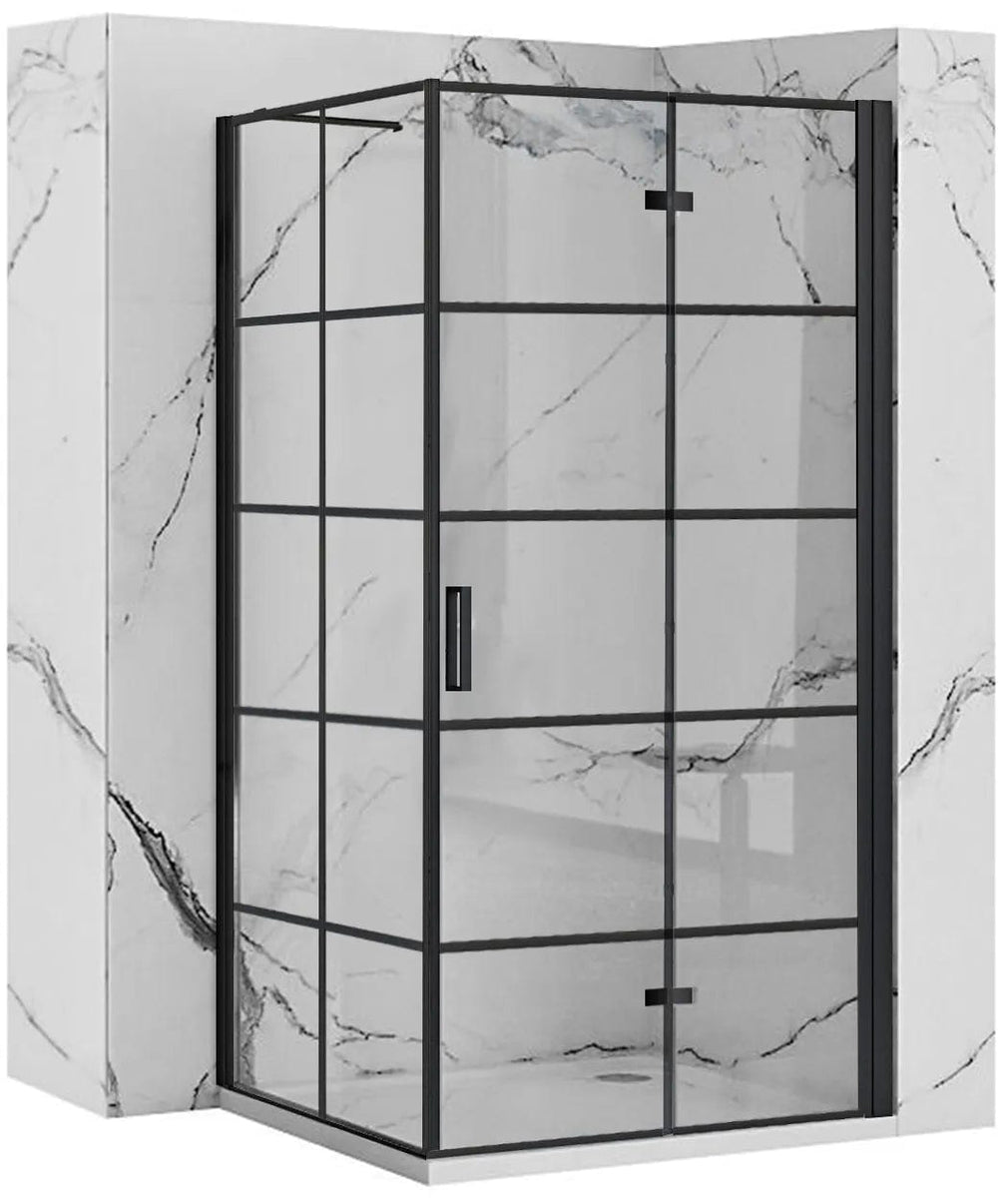 Cabină de duș Rea Molier/Best, negru - 100x90 cm