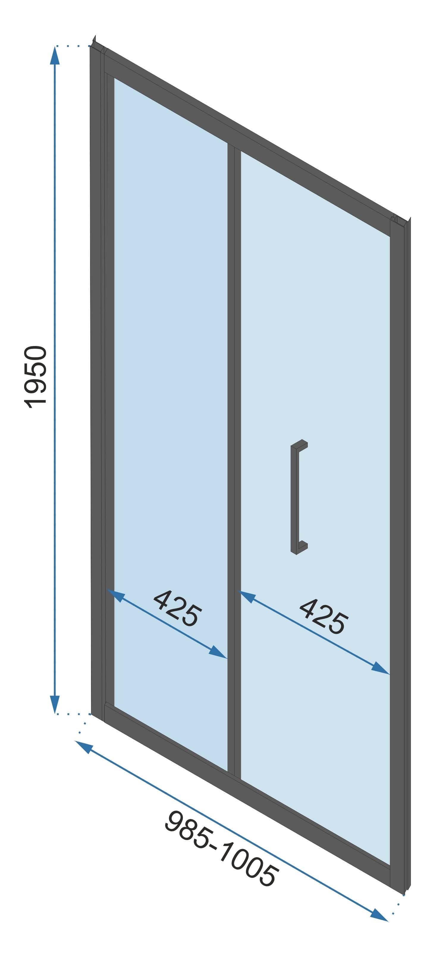 Cabină de duș Rea Rapid Fold, negru, 100x100 cm