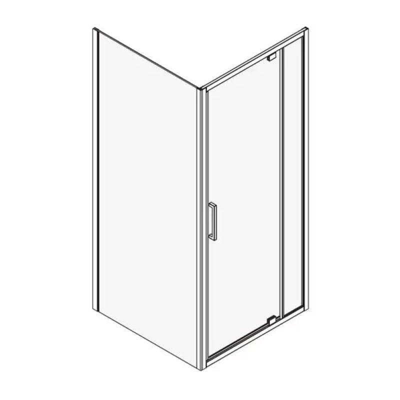 Cabina de dus dreptunghiulara Anda, 100x80 cm, argintiu