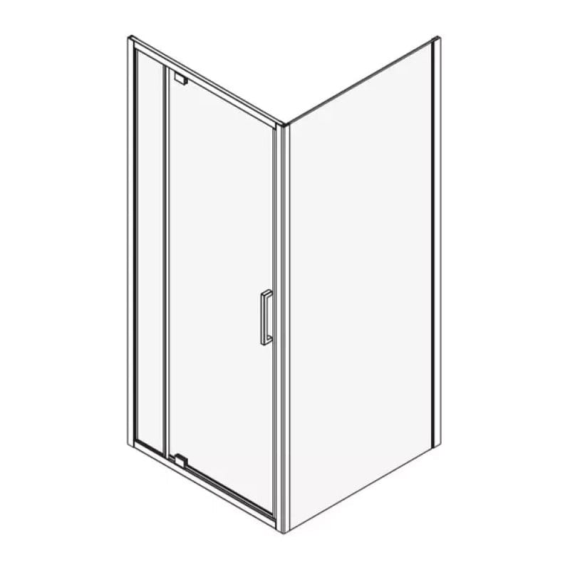Cabina de dus dreptunghiulara Anda, 100x80 cm, argintiu