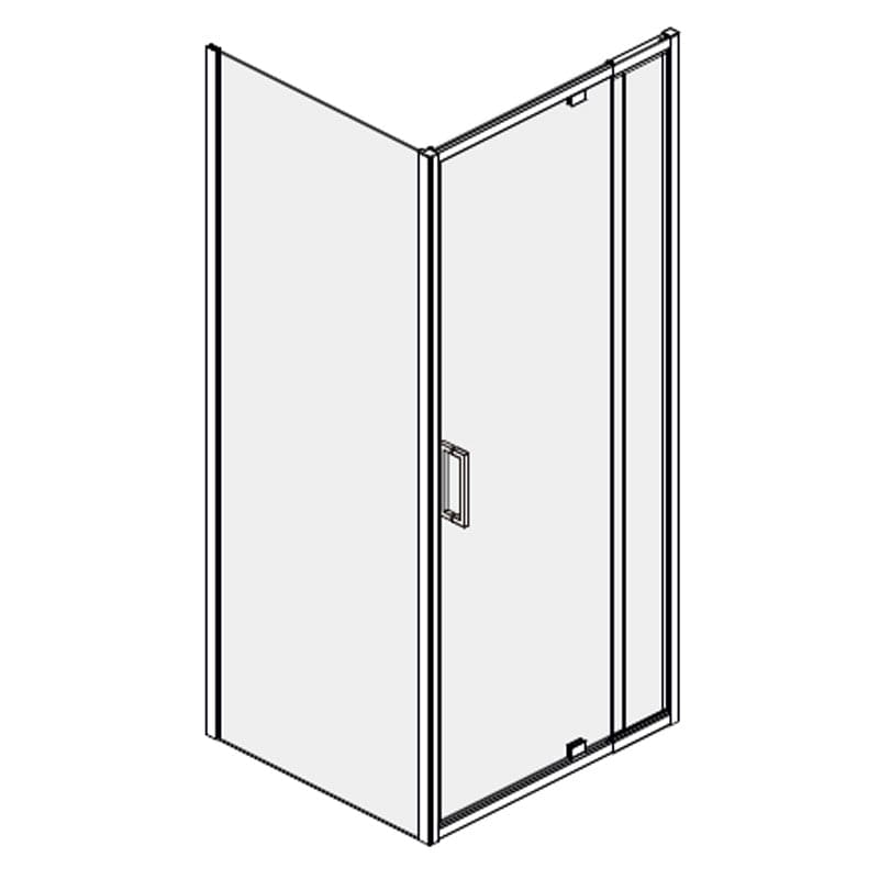 Cabina de dus dreptunghiulara Anda, 120x90 cm, argintiu