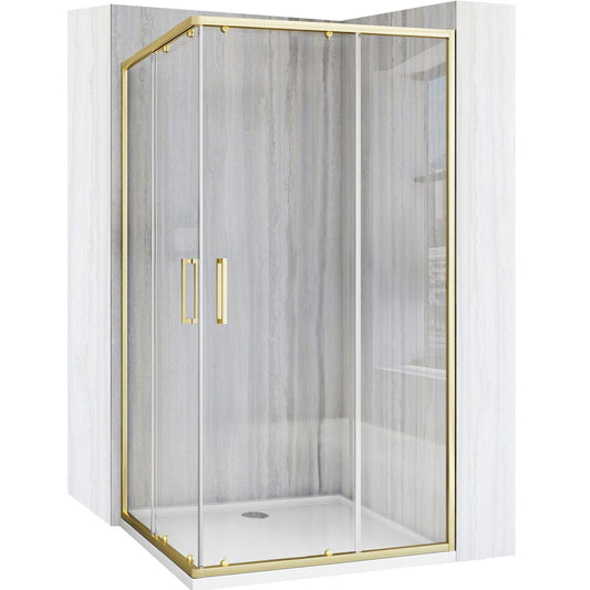 Cabina de dus Rea City, auriu periat, 80x100 cm