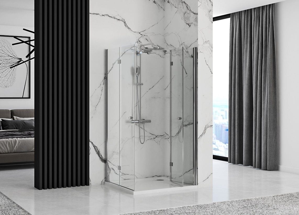 Cabina de dus Rea Fold N2, crom, 120x120 cm