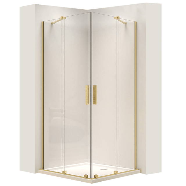 Cabina dus Rea Montana Double 80x100 cm – profil auriu periat