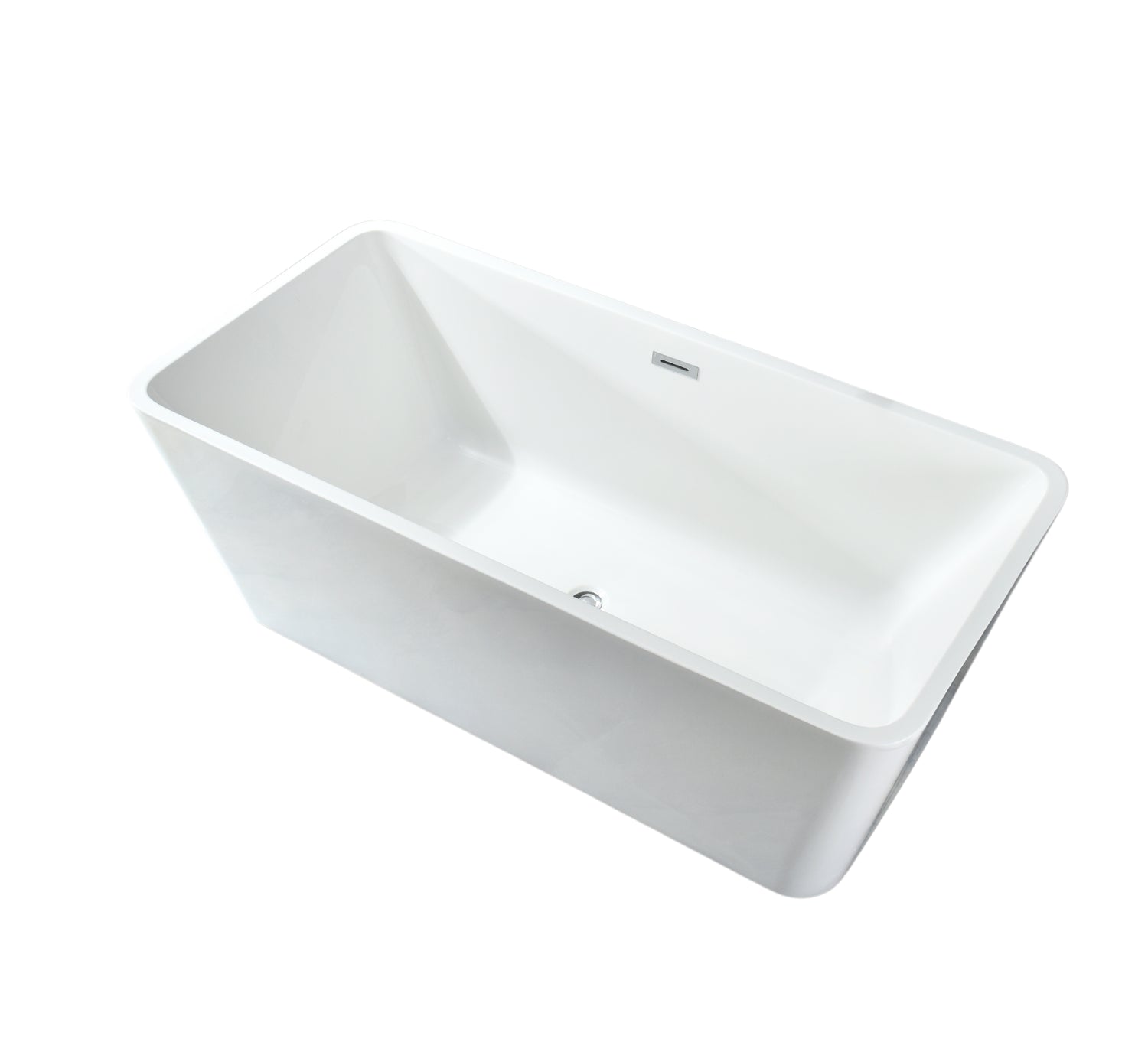 Cada baie freestanding, forma dreptunghiulara, 170 x 75 cm