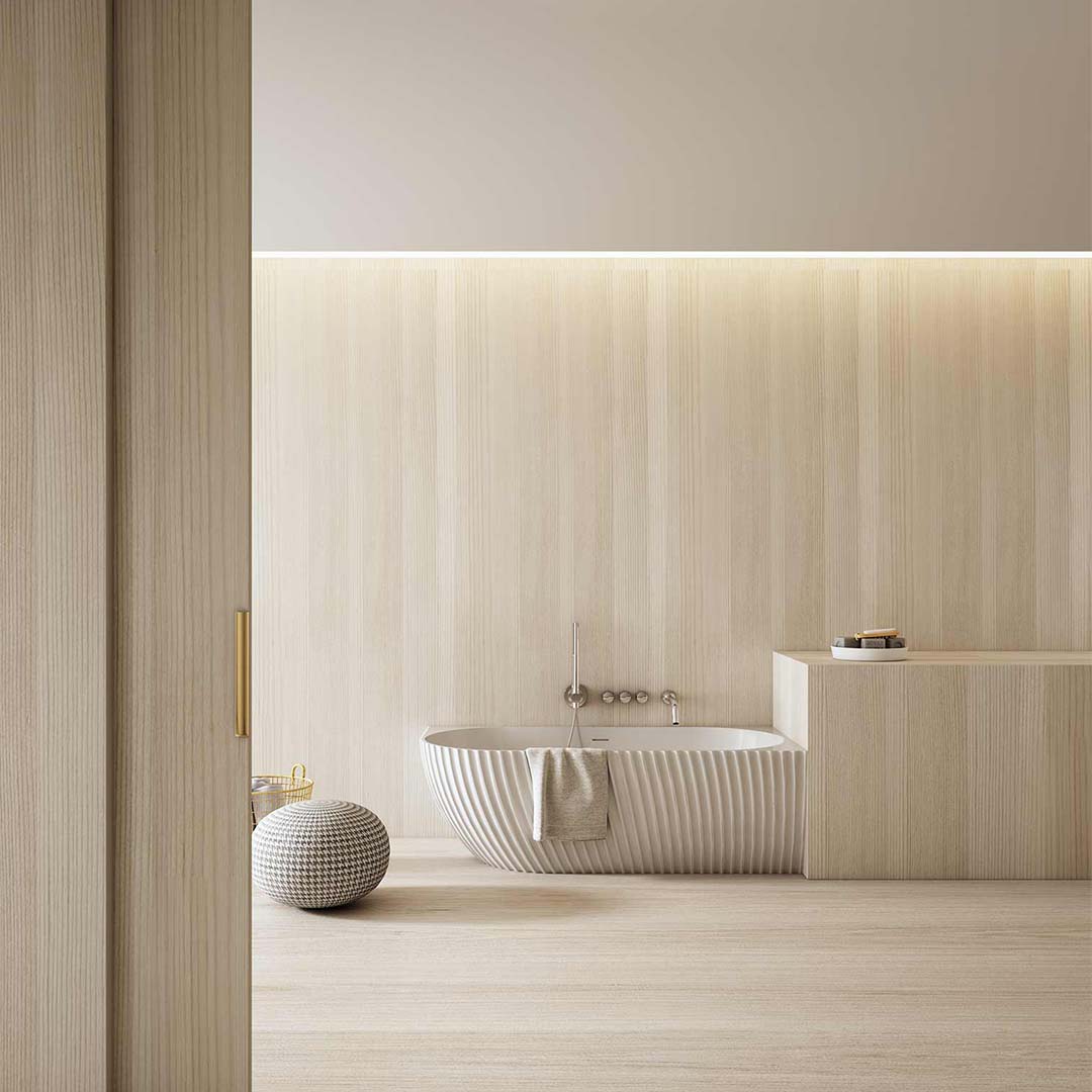 Cada de baie, de colt, 1700x800x580 mm, din compozit, ovala, alb mat, cu riflaje, MonBlari