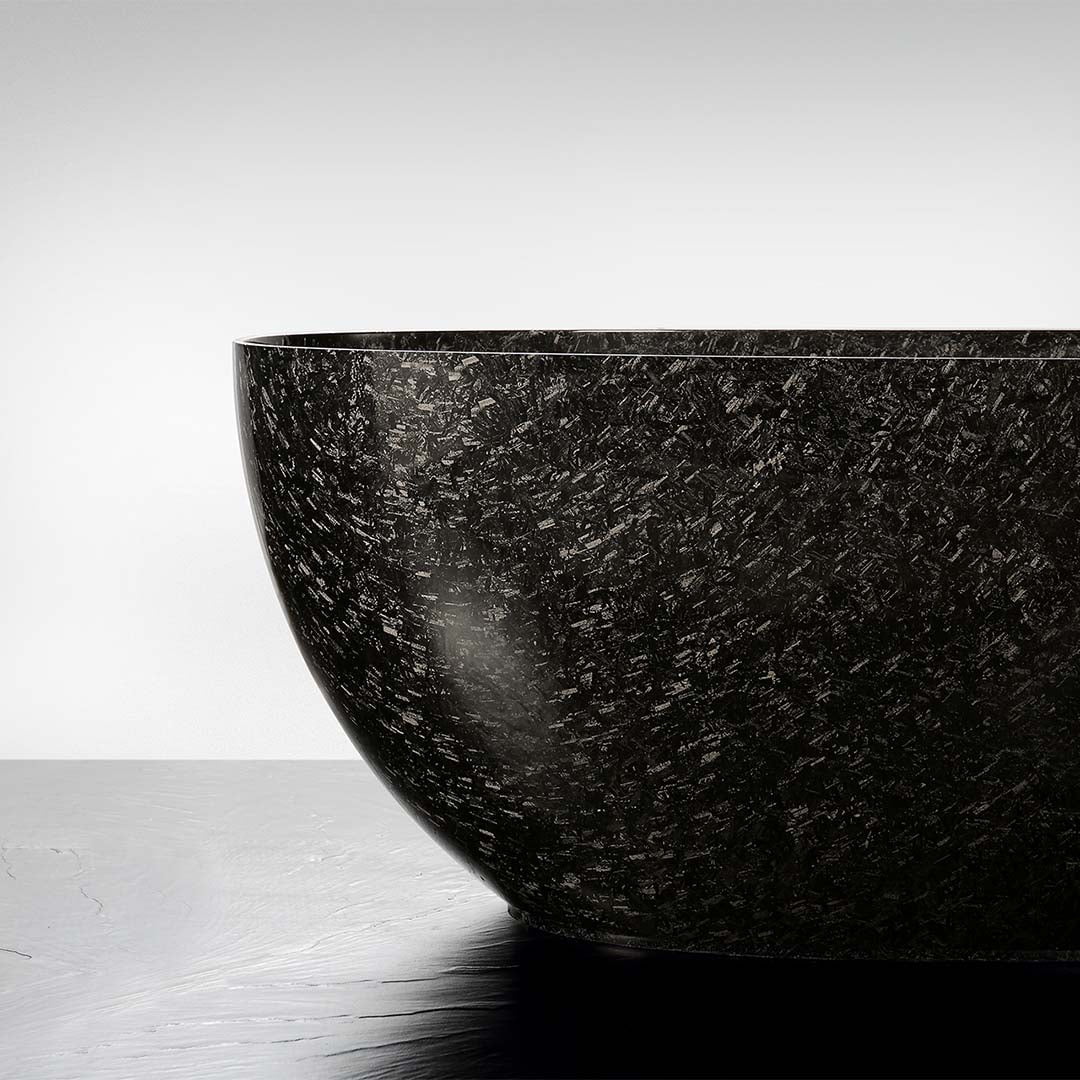 Cada de baie, freestanding, 1400x700x550 mm, negru, din fibra de carbon Mozaic, MonBlari