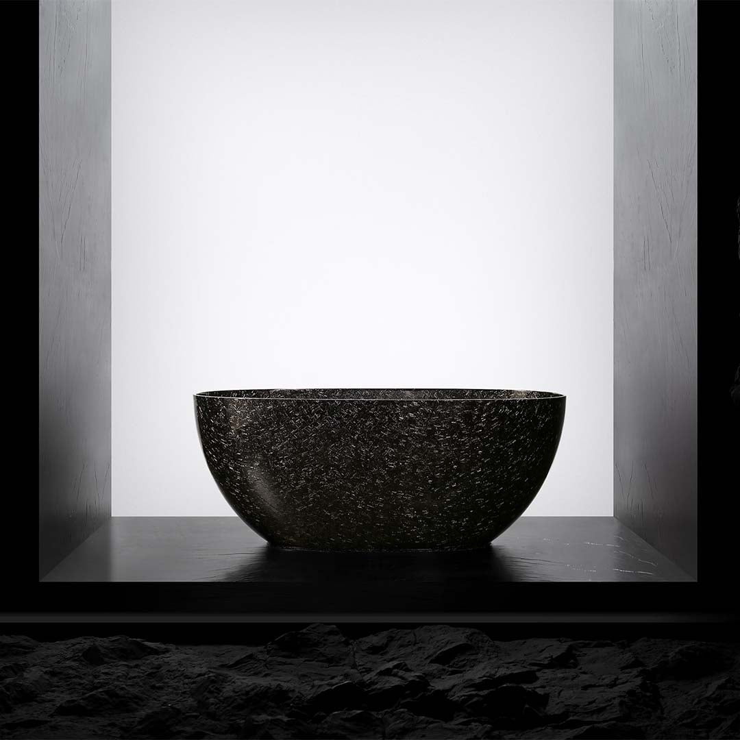 Cada de baie, freestanding, 1400x700x550 mm, negru, din fibra de carbon Mozaic, MonBlari
