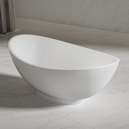 Cada de baie, freestanding, 1590x873x560 mm, din compozit, oval, alb, MonBlari