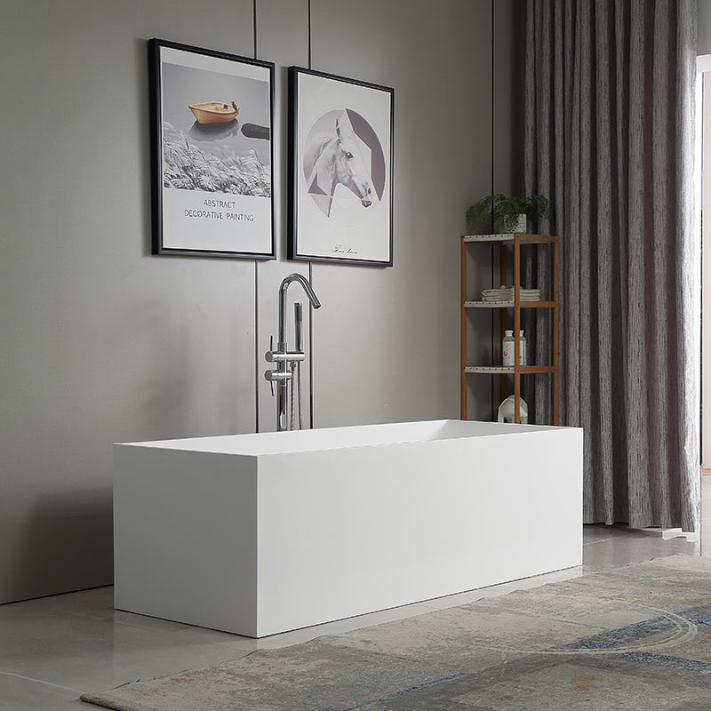 Cada de baie, freestanding, 1600x720x550 mm, din compozit, dreptunghiulara, alb, MonBlari