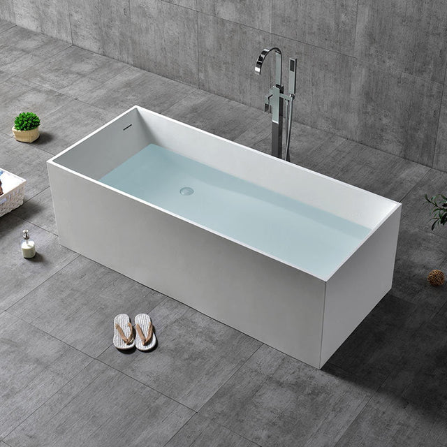 Cada de baie, freestanding, 1600x720x550 mm, din compozit, dreptunghiulara, alb, MonBlari