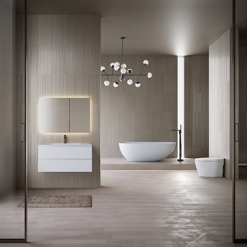 Cada de baie, freestanding, 1600x750x550 mm, din compozit, ovala, alb, MonBlari