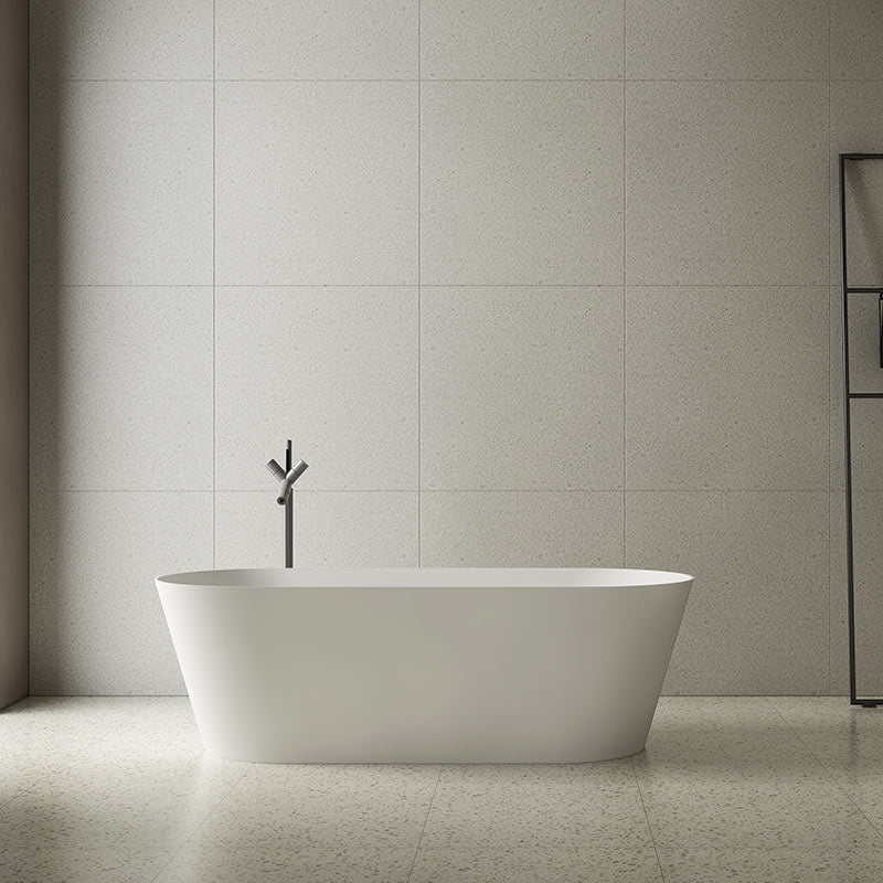 Cada de baie, freestanding, 1650x700x520 mm, din compozit, ovala, alb, MonBlari