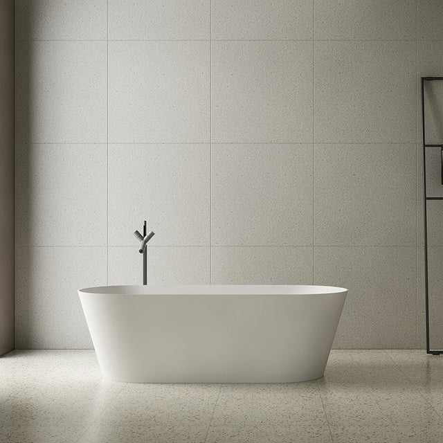 Cada de baie, freestanding, 1650x700x520 mm, din compozit, ovala, alb, MonBlari