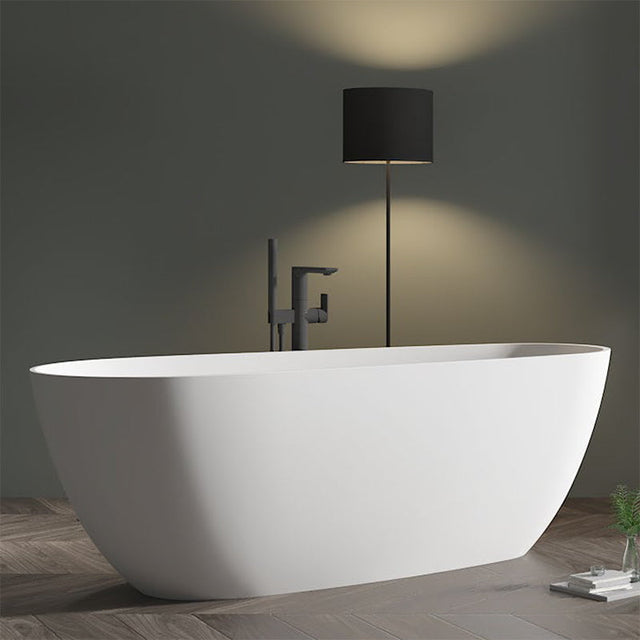 Cada de baie, freestanding, 1700x700x600 mm, din compozit, ovala, alb, MonBlari