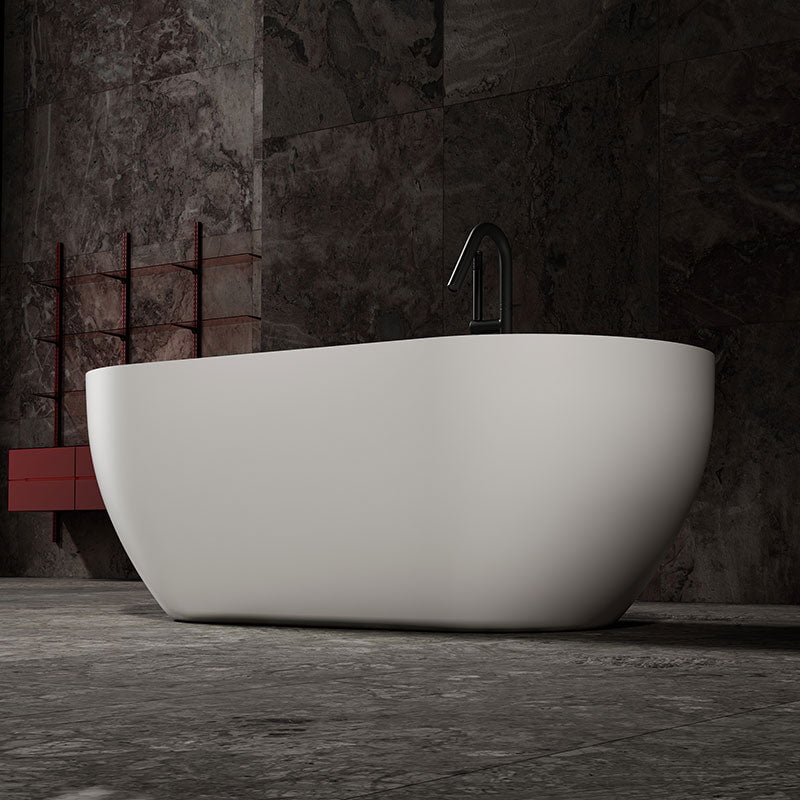 Cada de baie, freestanding, 1700x720x550 mm, din compozit, ovala, alb, MonBlari